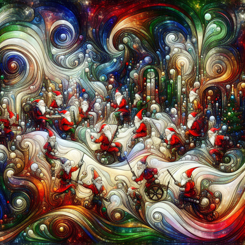 {"title": "The Abstract Art of Christmas: Santa's Workshop Reimagined", "content": "Christmas is a t
